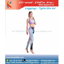 Ensemble de pantalons de yoga de soutien-gorge de fermeture éclair sans couture, ensemble de vêtements de sport